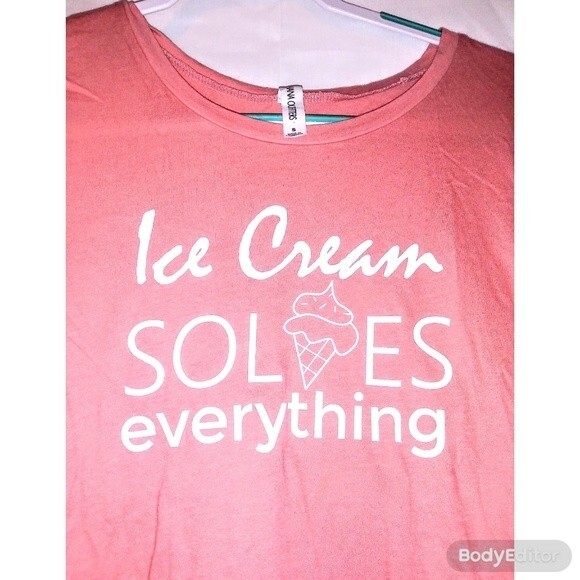 Pregnancy Ice Cream Tee Shirt L - Picture 3 of 4